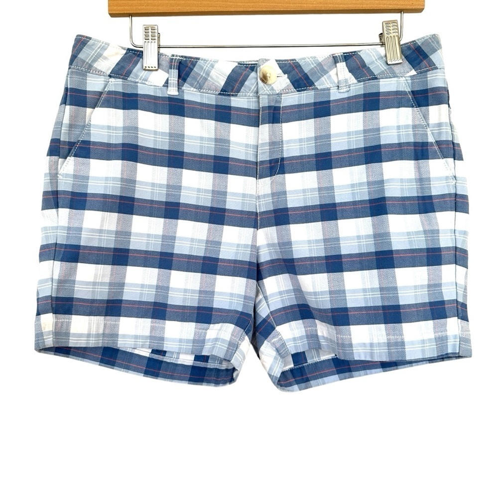 Dockers plaid shorts, medium rise, in cotton/elastane, petite size